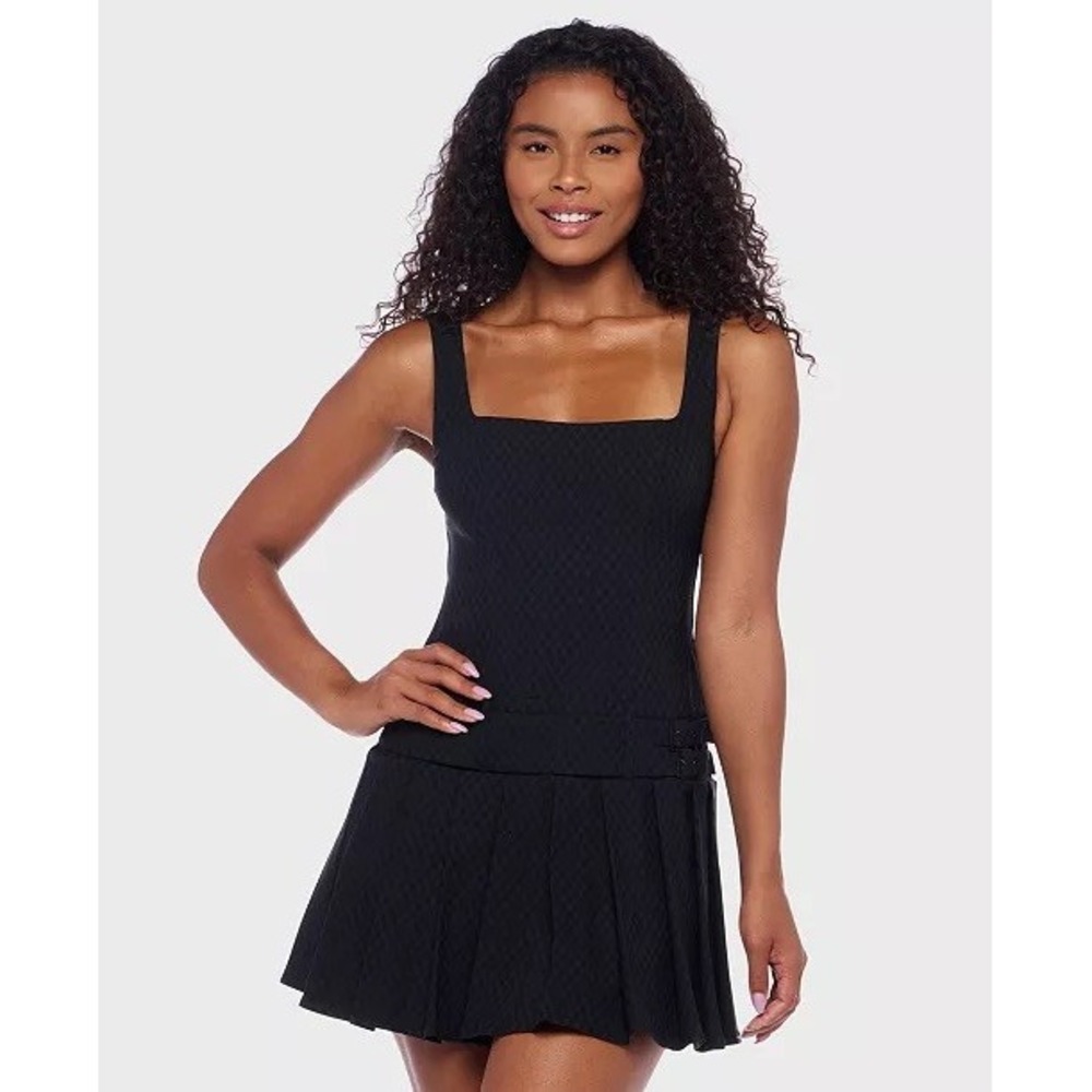 B Darlin Juniors' Checkered Drop Waist Dress Size 1/2 NWT